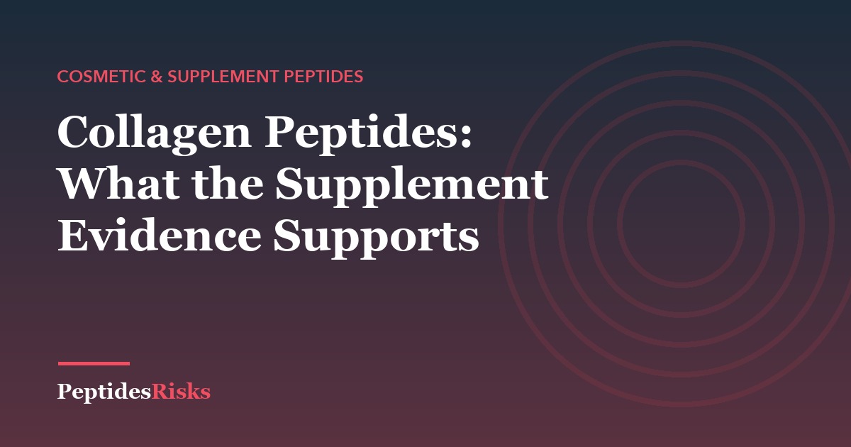 Collagen Peptides: What the Supplement Evidence Supports