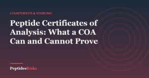 Peptide Certificates of Analysis: What a COA Can and Cannot Prove