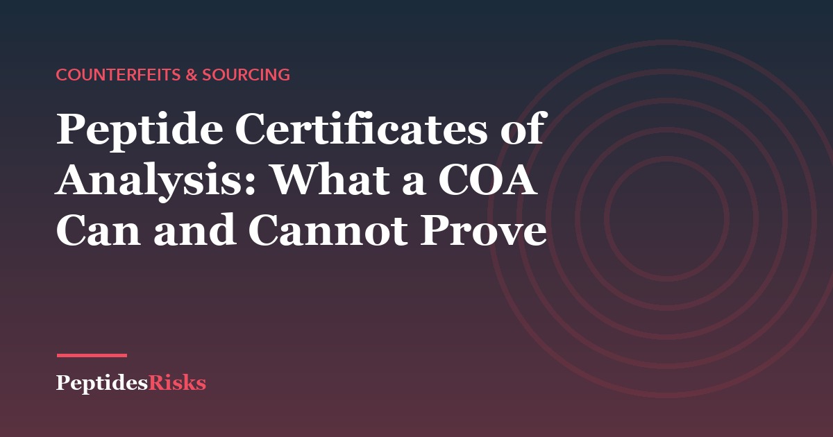 Peptide Certificates of Analysis: What a COA Can and Cannot Prove