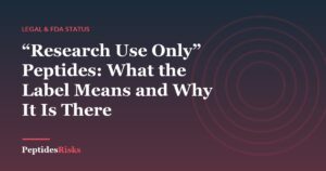 “Research Use Only” Peptides: What the Label Means and Why It Is There
